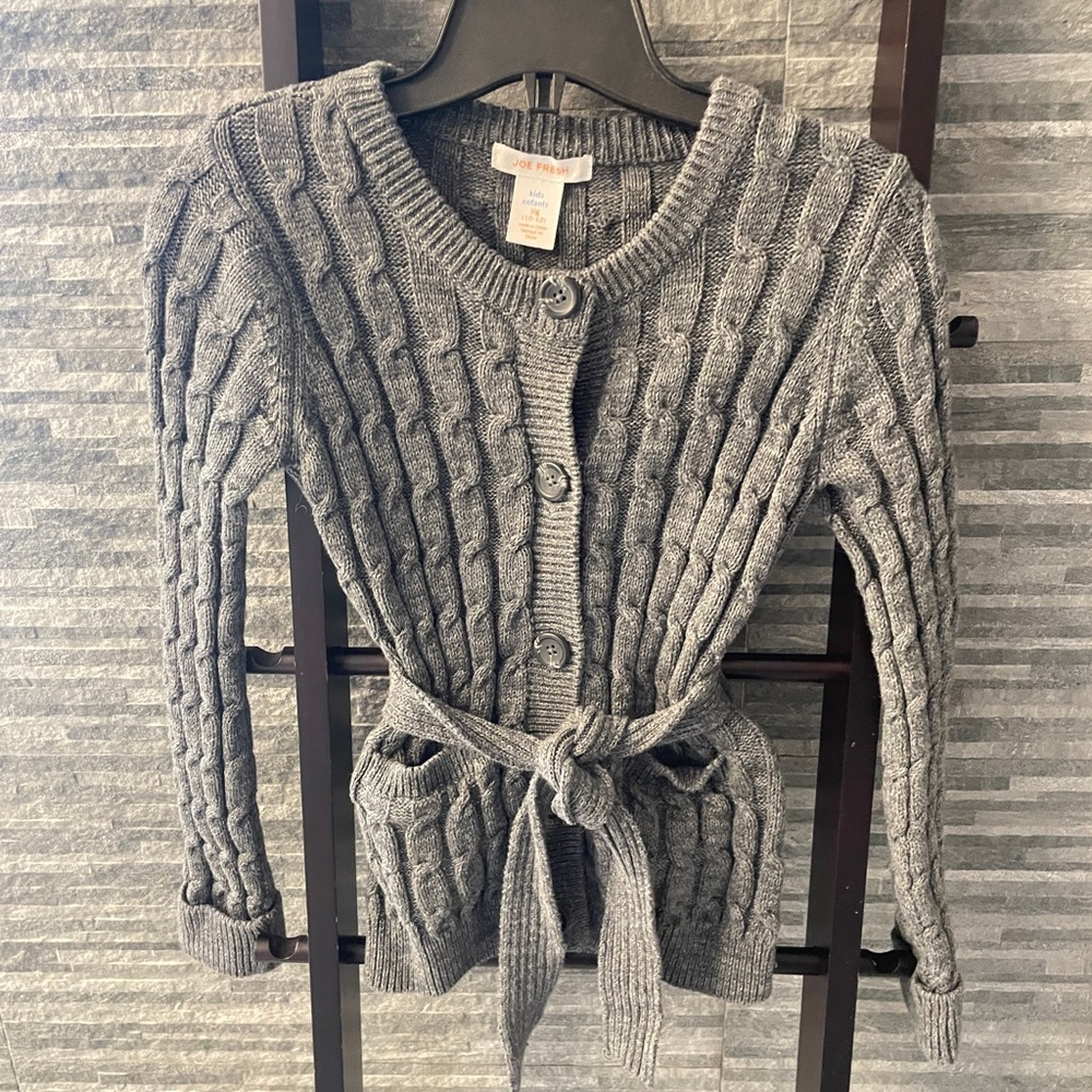 Joe Fresh Size 10/12 Cable Knit Button Front Sweater